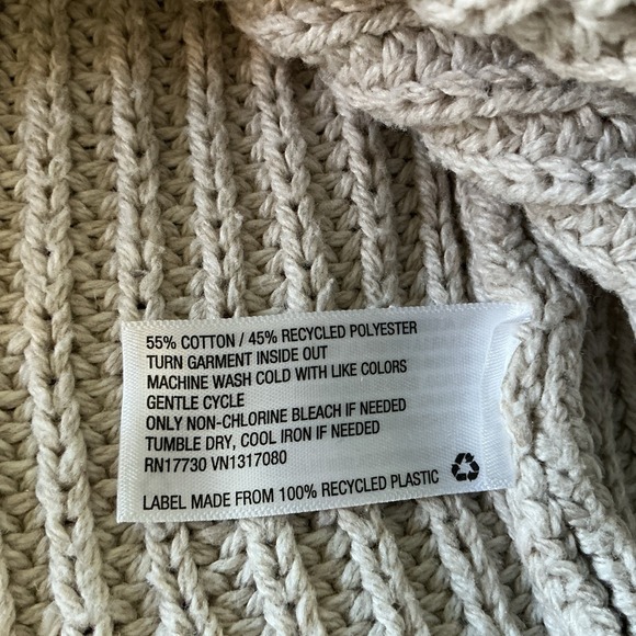 Universal Thread XS Cropped Chunky Cable Knit Sweater Puffed Sleeves Pullover - Picture 7 of 10